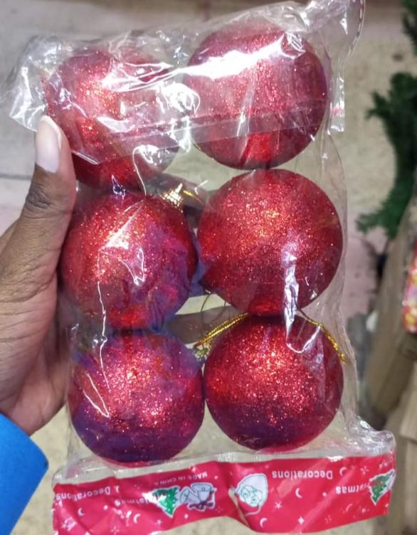 6PCS Christmas Snowball Balls Decoration Tree - Image 2