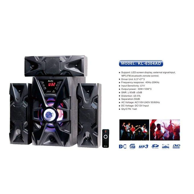 Ailipu KL-6304 3.1CH Bluetooth Multimedia Speaker System – Powerful Bass Home Theater Woofer with FM Radio, USB/SD, and Remote Control - Image 2
