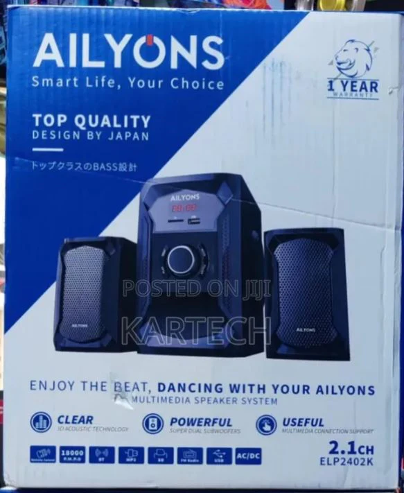 Ailyons ELP2402K 2.1CH Woofer Home Theater System – Powerful Bass Speaker