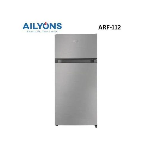 Ailyons ARF-112 112L Double Door Refrigerator – Energy-Efficient Compact Fridge with Low Noise Cooling, Adjustable Shelves and Fast Cooling for Home & Office Office