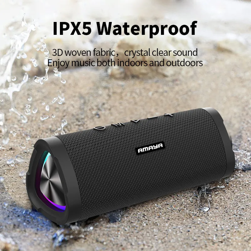 Amaya BD30 wireless Bluetooth speaker IPX5 waterproof with colorful lights - Image 2