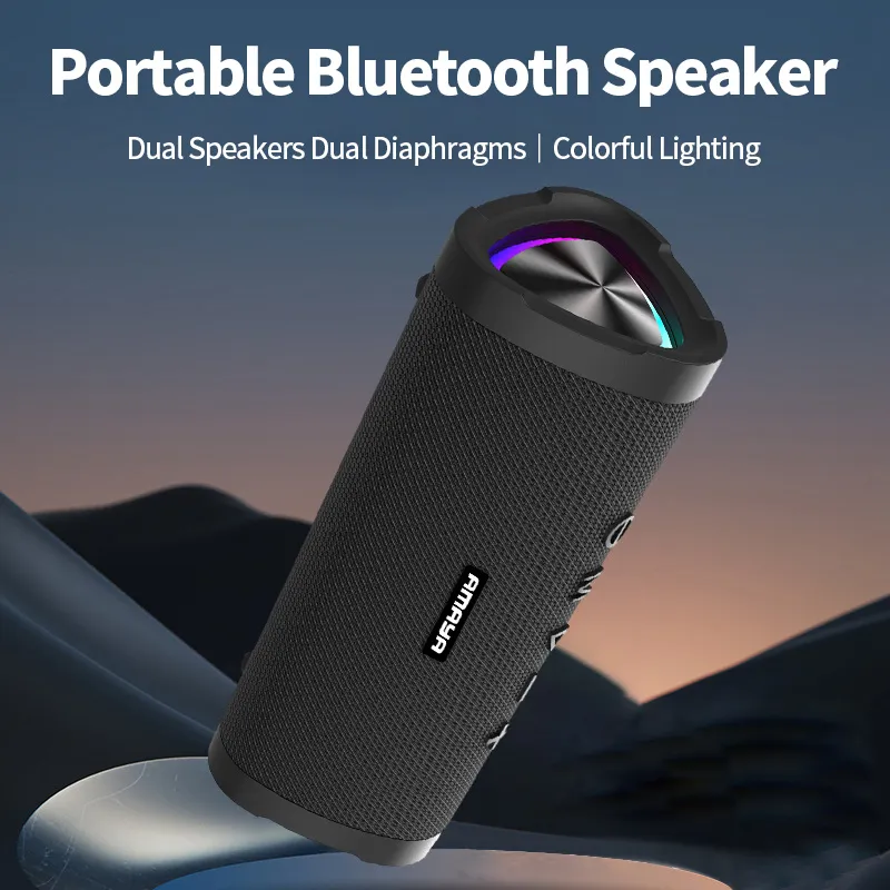 Amaya BD30 wireless Bluetooth speaker IPX5 waterproof with colorful lights - Image 4