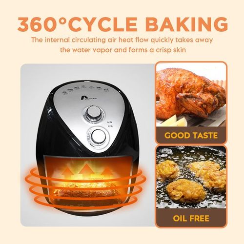 Amaze AF-346D Electric Air Fryer  - 5Liters, 200°c Max temperature & 60min Timer, 1-Year Warranty - Image 2