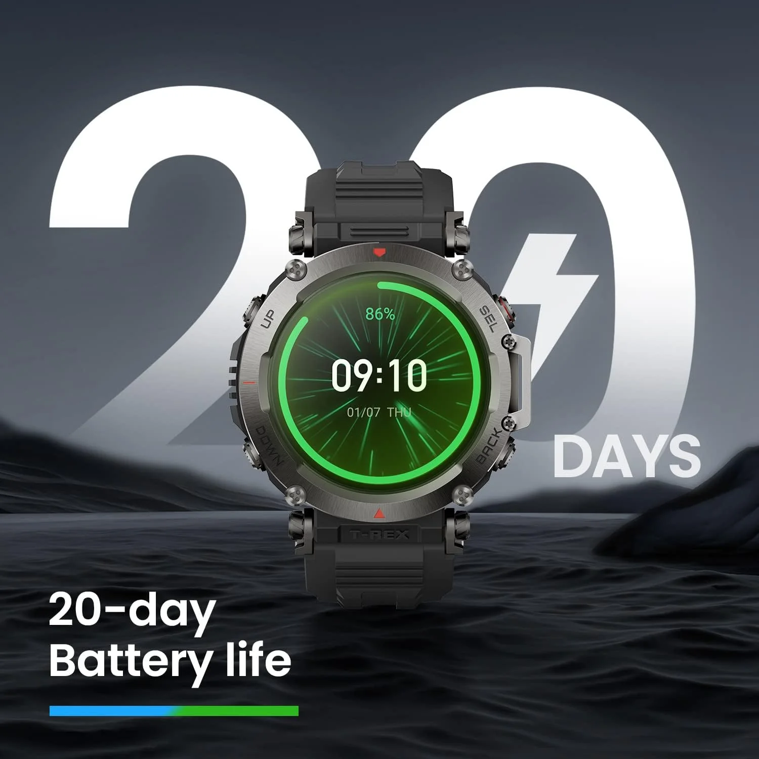 Amazfit T-Rex Ultra Military-Grade Outdoor Smart Watch 47mm - Image 4