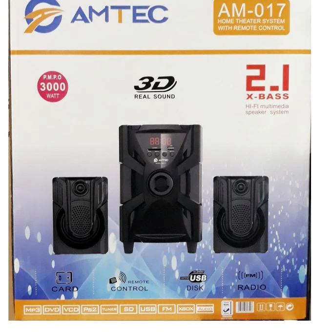 Amtec AM-017 2.1 CH Subwoofer Bluetooth Speaker- 5000WATTS PMPO - Image 2