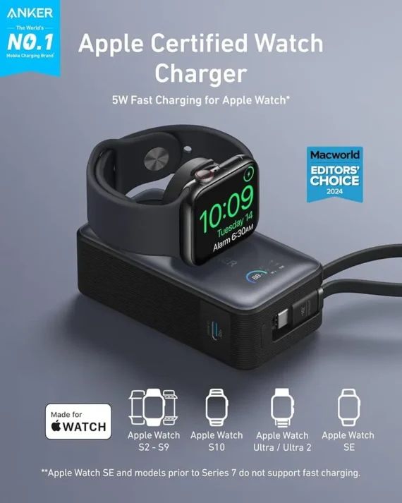 Anker A1657H11 35W 10000mAh MagGo power bank- Provides fast and reliable portable charging, keeping your devices powered throughout the day with convenient magnetic wireless support - Image 3