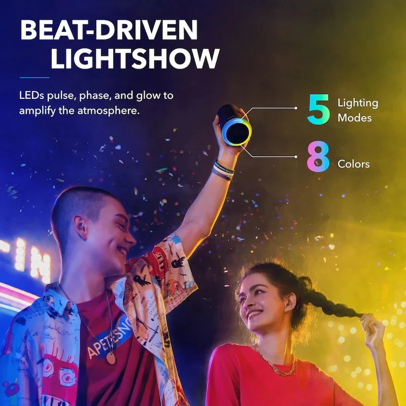Anker A3162H11 Soundcore Flare+ Bluetooth Speaker - IP67 Dustproof, 360 Degrees Sound - Image 2