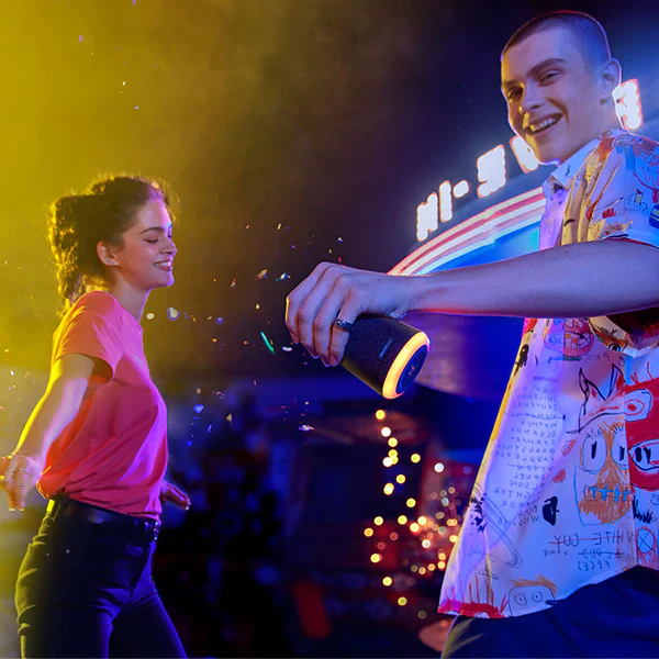 Anker SoundCore Flare Portable Mini Bluetooth Speaker (A3167012)-IPX7 Waterproof for Outdoor Parties, LED Light Show with 360° Sound and BassUp™ Technology, App - Image 2