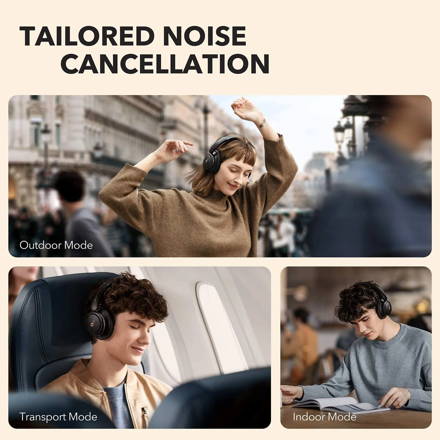 Anker Soundcore Life Q30 Hybrid Active New Generation Noise Cancelling Headphones with Multiple Modes, Hi-Res Sound, Custom EQ via App, 40H Playtime, Comfortable Fit, Bluetooth Headphones, Multipoint Connection - Image 3