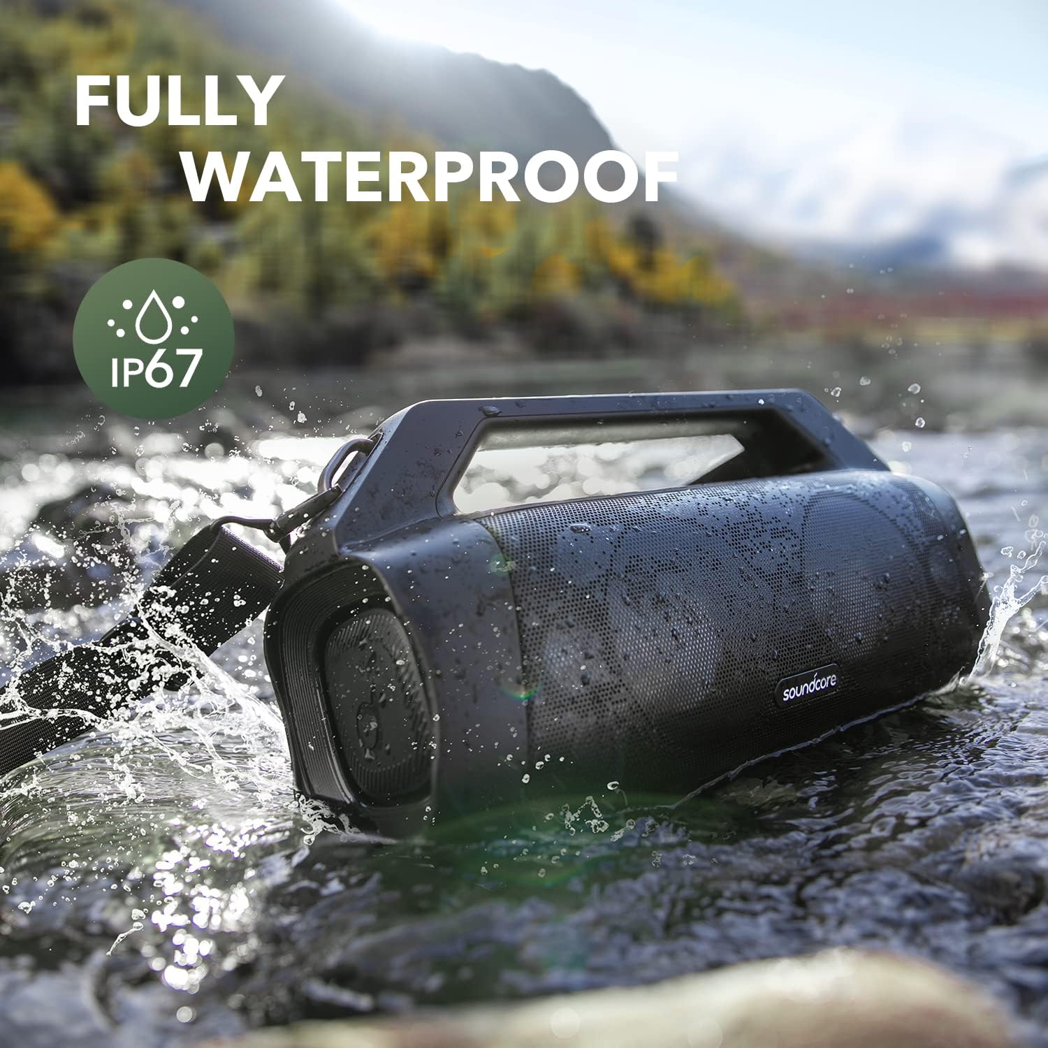 Anker Soundcore Motion Boom Plus Speaker (80W) - IP67 Portable Speaker, 80W Stereo Sound, Custom EQ & BassUp, USB-C, Bluetooth, Built-in Power Bank, Waterproof Bluetooth Speaker, outdoor speaker - Image 4