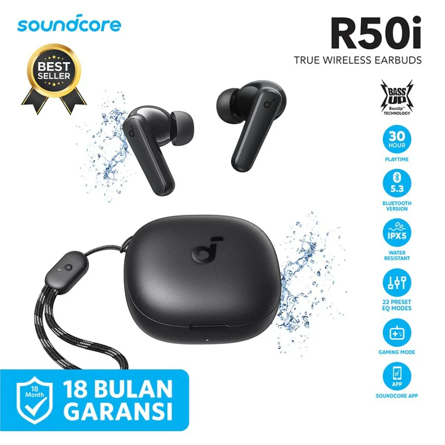 Anker Soundcore R50i True Wireless Earbuds - 30H+ Playtime, Clear Calls & High Bass, IPX5-Water Resistant, Soundcore Connect App with 22 Preset EQs, Quick Connectivity, - Image 5