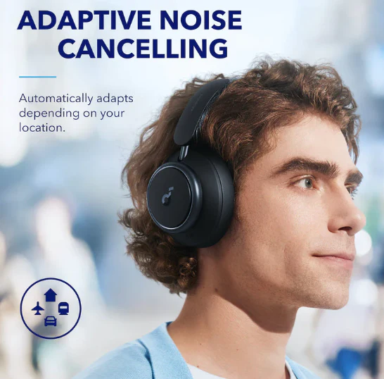 Anker Soundcore Space Q45 Adaptive Active Noise Cancelling Headphones (A3040011)-Reduce Noise by Up to 98%, 50H Playtime, App Control, LDAC Hi-Res Wireless Audio, Comfortable Fit, Clear Calls, Bluetooth 5.3 - Image 4