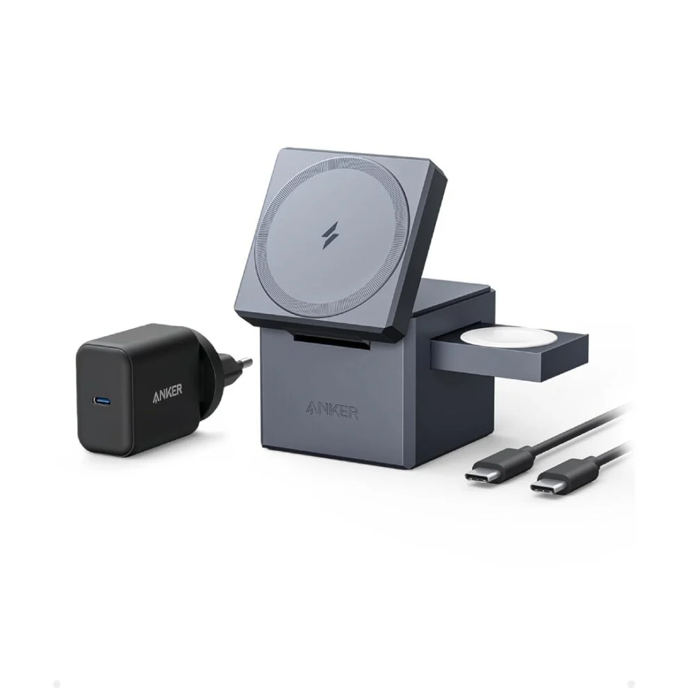 Anker Y1811KA1 3-in-1 Cube with MagSafe Charging Station – Wireless Charging Dock for iPhone, Apple Watch, and AirPods with Fast Charging for Home, Office, and Travel Use - Image 3