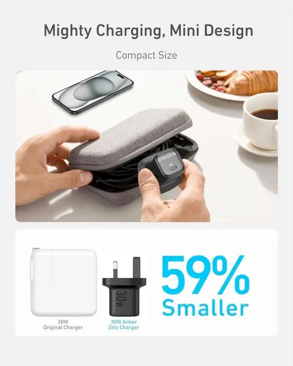 Anker Zolo A2699K11 20W USB-C Charger (Black) – Compact fast charging adapter with USB-C Power Delivery 3.0 for safe, efficient everyday device charging - Image 4