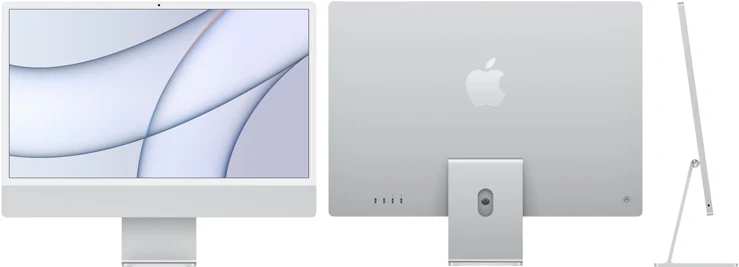 Apple iMac 24", M1, 8GB, 512GB SSD (MGPD3B/A) - Silver - Image 3