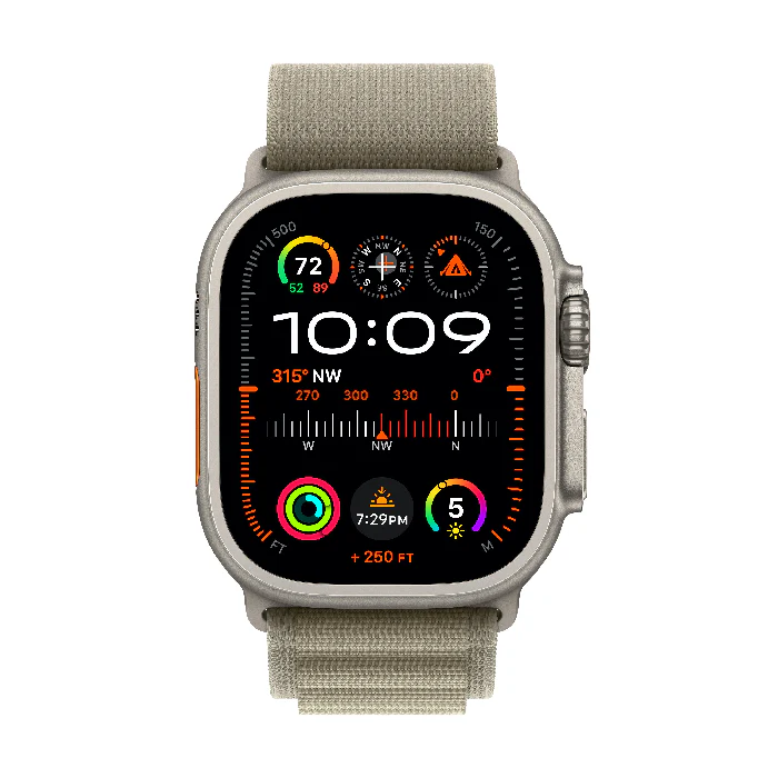 Apple MREX3B/A Ultra 2 GPS + Titanium Case with Olive Alpine Loop Smartwatch - Image 2