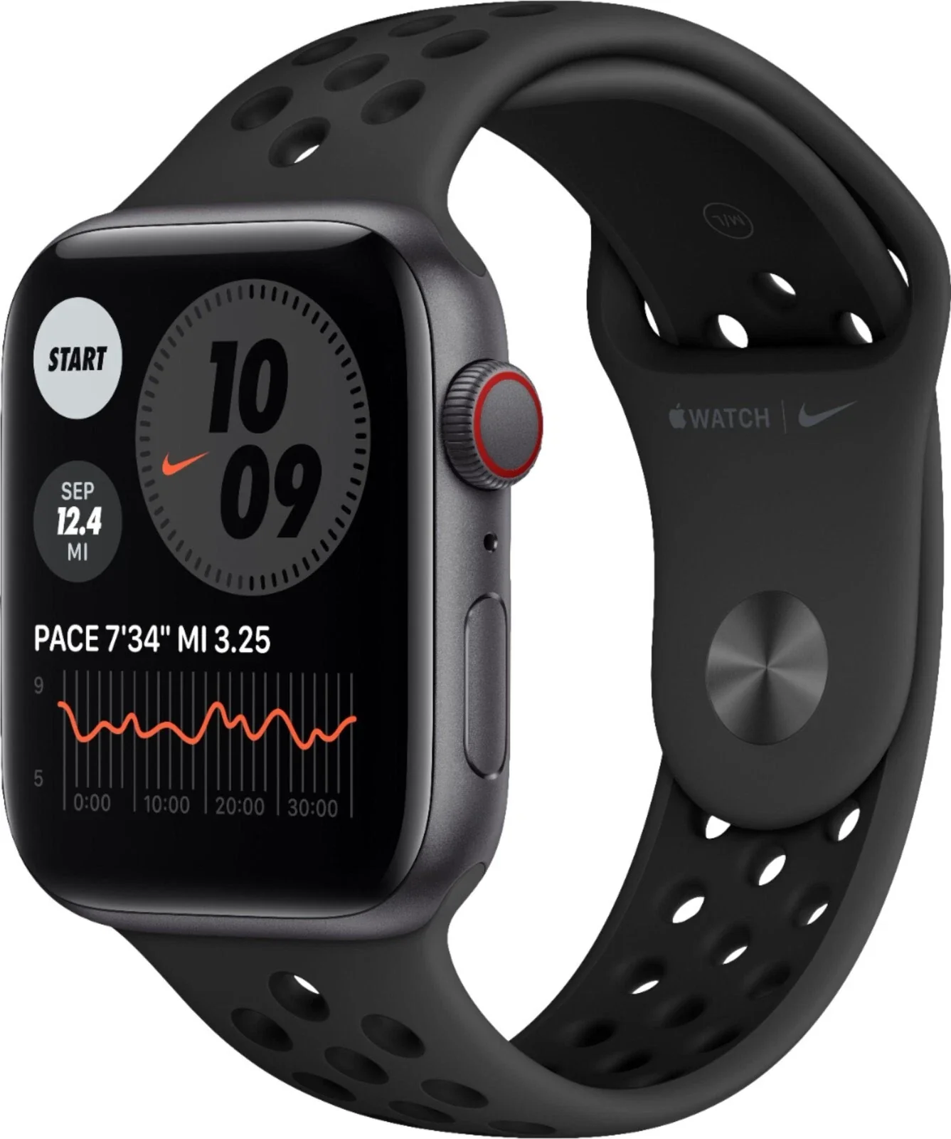 Apple Watch Nike SE 44mm GPS + Cellular MG083B/A - Fitness smartwatch with cellular connectivity for calls, workouts, and everyday health tracking on the go
