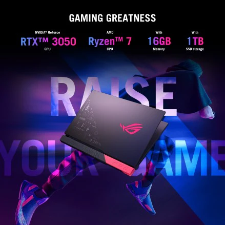 ASUS ROG Strix G15 G513IC-HN004W Laptop (90NR0502-M003M0) - AMD Ryzen 7 4800H, 512GB SSD, 16GB RAM, 15.6" Inch FHD Display, Win 11 Home, 1-Year Warranty - Image 2