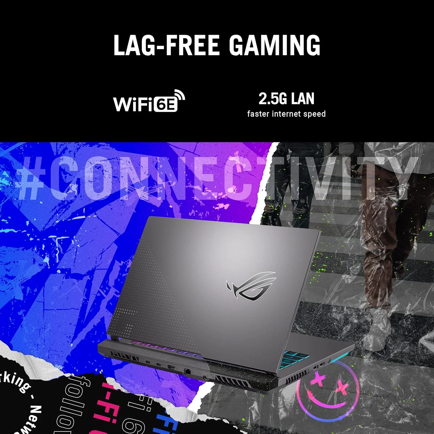 Asus ROG Strix G15 Laptop - AMD Ryzen™ 7 6800H Processor, NVIDIA® GeForce RTX™ 3050 4GB GPU, 16GB RAM DDR5, 512GB SSD, 15.6" FHD, Windows 11 Home (90NR08A5-M00DH0) - Image 4