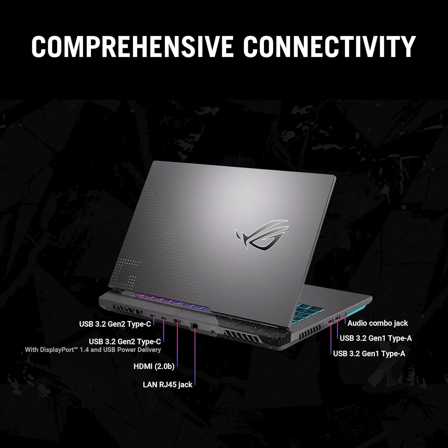 Asus ROG Strix G15 Laptop - AMD Ryzen™ 7 6800H Processor, NVIDIA® GeForce RTX™ 3050 4GB GPU, 16GB RAM DDR5, 512GB SSD, 15.6" FHD, Windows 11 Home (90NR08A5-M00DH0) - Image 5