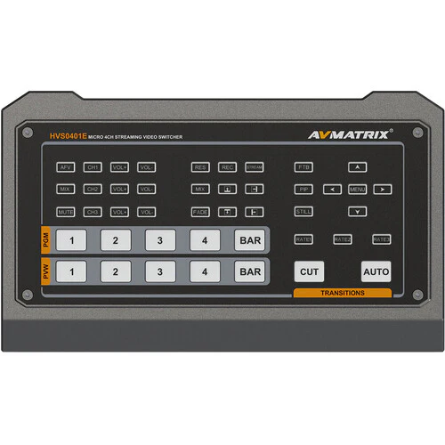 AVMATRIX Shark H4 PLUS 4-Channel HDMI Video Switcher with 10.1″ IPS Display – Professional video switcher for seamless multi-camera production and real-time monitoring