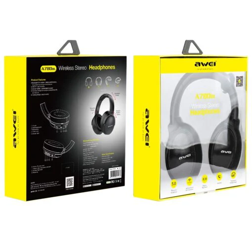 Awei A780BL Wireless Headphones Stereo - BT 5.0, 250mAh battery, IPX5 Waterproof, Gaming Headset - Image 5