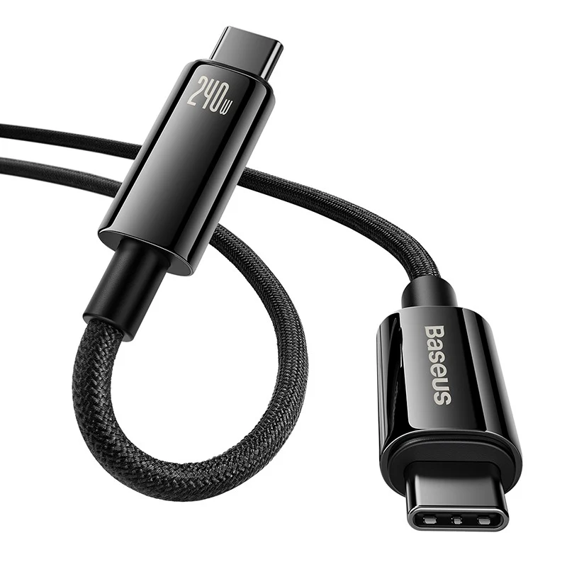 Baseus CAWJ040201 Fast Charging Data Cable 3m 240W Tungsten Gold Type-C to Type-C - Image 4