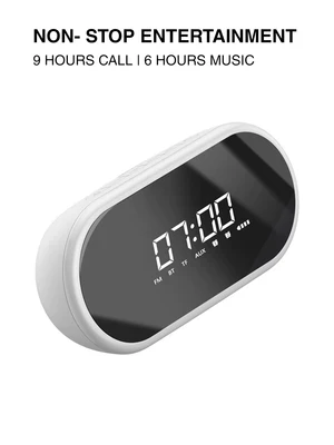 Baseus Encok E09 Wireless Speaker - With Alarm Clock, Dynamic Dual Speakers, Universal Compatible - Image 3