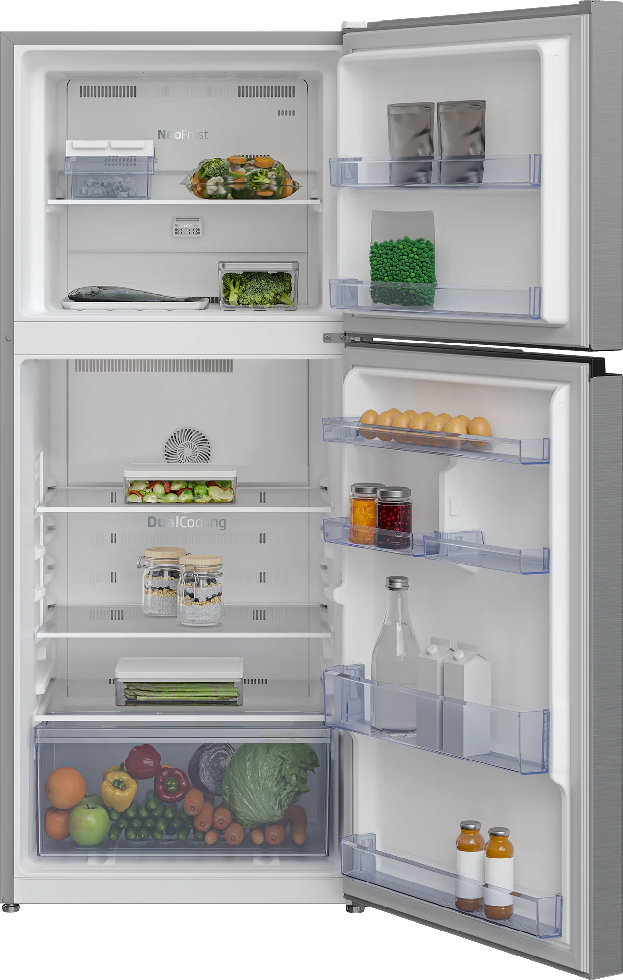 Beko RDNT371I50S UK KE 371L Fridge Freezer Top (66 cm) - Image 3