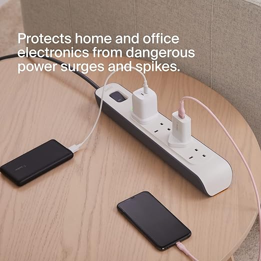 Belkin BSV400AF2M 4 Way/4 Plug 2m Surge Protection Extension Lead Strip - Image 2
