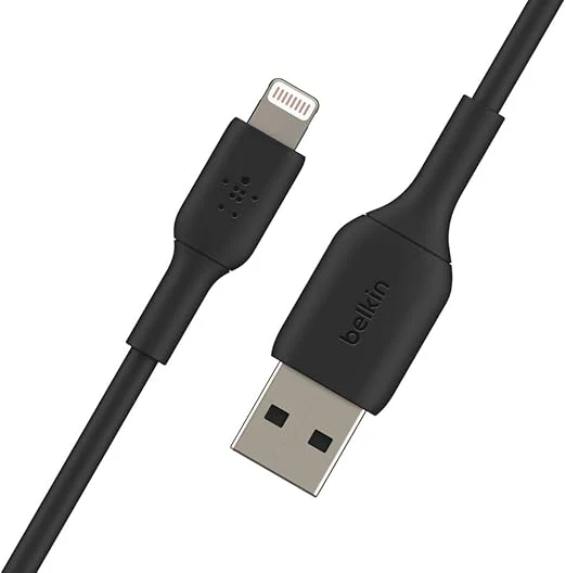 Belkin CAA001bt1MBK Boostcharge USB-A to Lightning Cable, 1 Meter Length, Black - Image 2
