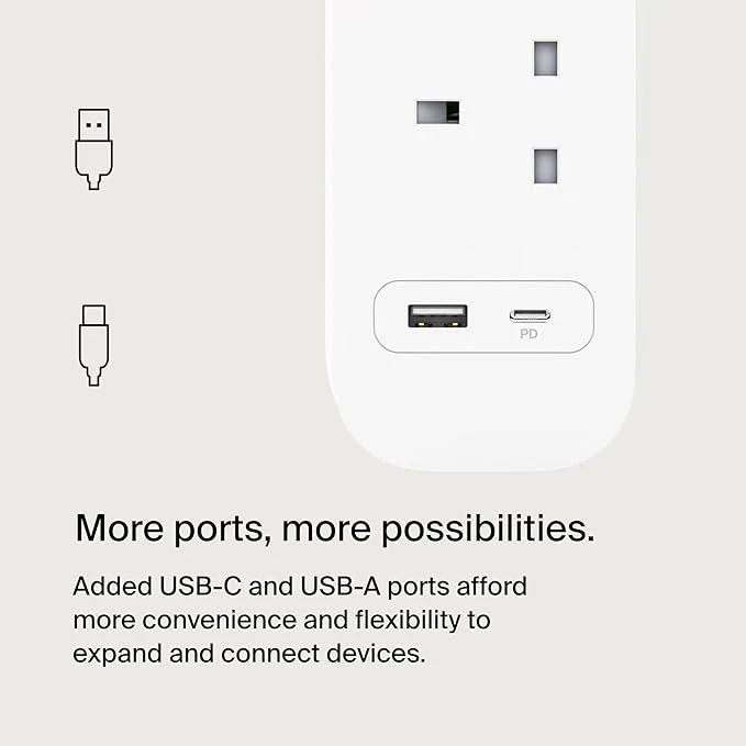 Belkin SRB001ar2M 4-Outlet Surge Protector Power Strip, USB A + C - Image 4