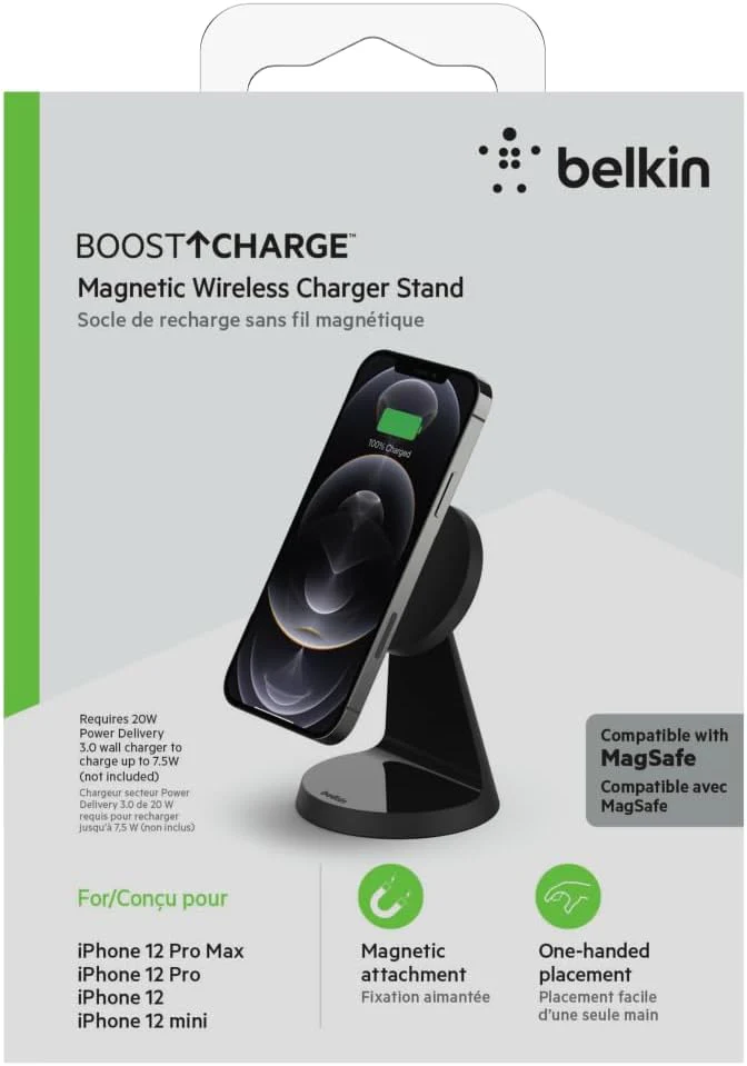 Belkin WIB003BTBK Wireless Charger Stand With Magsafe And Boost Charger 7.5W - Image 6