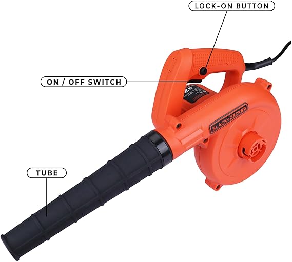 Black+Decker BDB530-B5 530W Electric Blower & Vacuum – Powerful Dust Cleaning & Leaf Blowing Tool - Image 3
