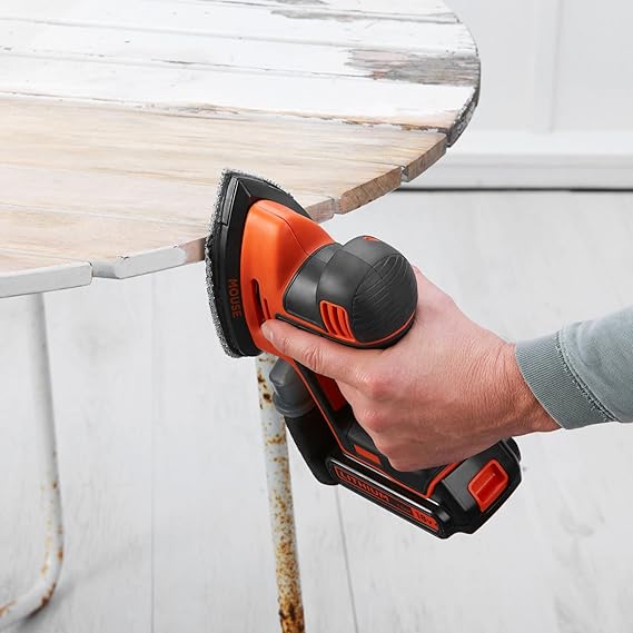 Black + Decker BDCDS18N-XJ 18V Cordless Mouse Sander – Compact Detail Sanding Tool for Wood & DIY Projects - Image 2