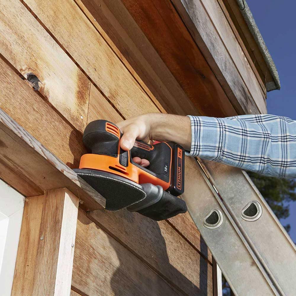 Black + Decker BDCDS18N-XJ 18V Cordless Mouse Sander – Compact Detail Sanding Tool for Wood & DIY Projects - Image 5