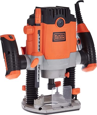 Black+Decker BDROUT127 1600W 12.7mm Plunge Router – Precision Woodworking Tool for DIY & Professional Use - Image 2