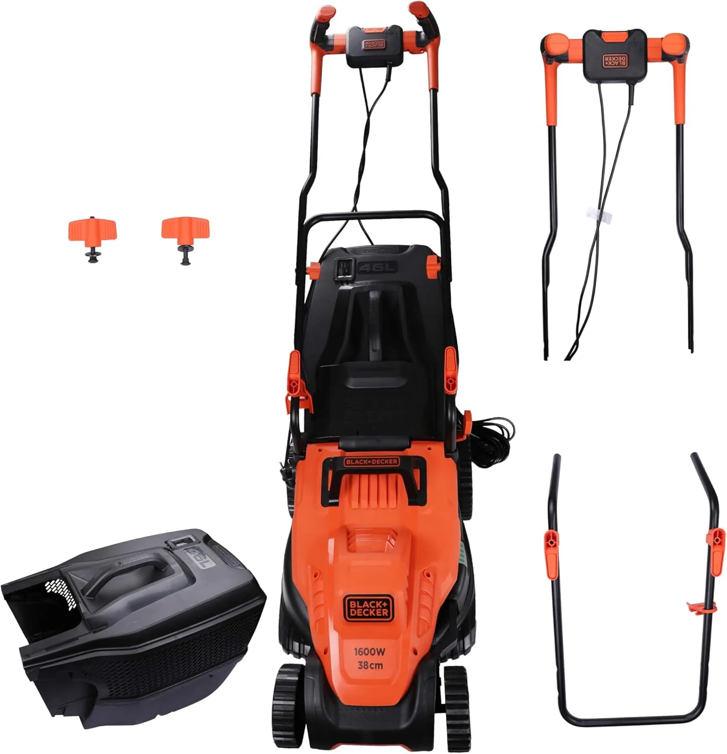 Black + Decker BEMW471BH-GB 38cm 1600W Electric Lawn Mower – Powerful Corded Grass Cutter - Image 5