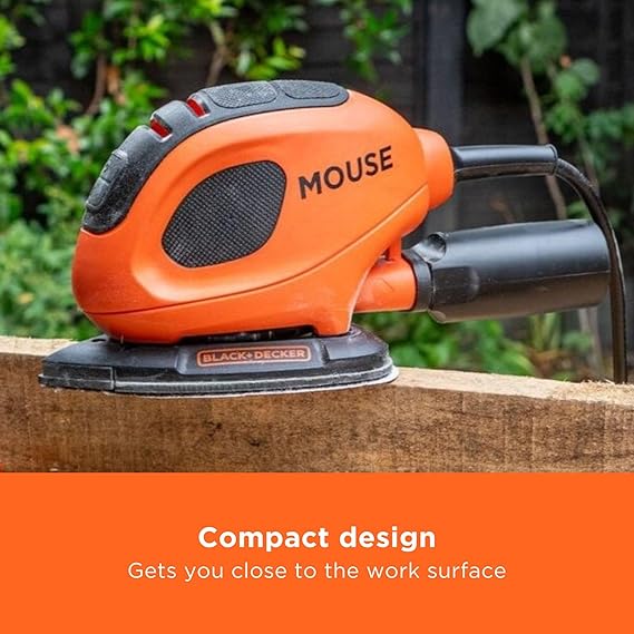 Black+Decker BEW230 55W Mouse Sander – Compact & Powerful Wood, Paint, and DIY Sanding Tool - Image 5