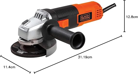 Black+Decker G720P-B5 4.5" 820W Angle Grinder with Discs – Heavy-Duty Power Tool for Cutting & Grinding - Image 5