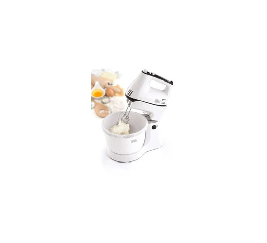 BLACK+DECKER M700-B5 Stand Mixer with Bowl 300W – Powerful Motor, Multi-Speed Control & Easy Cleaning - Image 3
