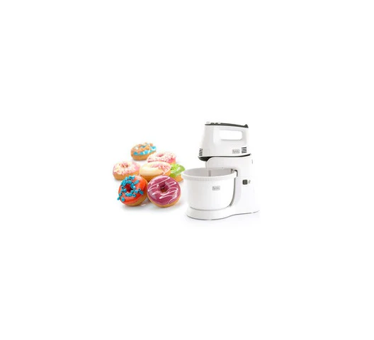 BLACK+DECKER M700-B5 Stand Mixer with Bowl 300W – Powerful Motor, Multi-Speed Control & Easy Cleaning - Image 4