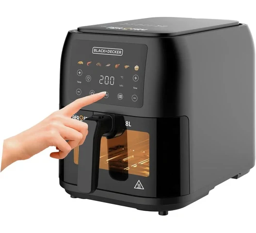 BLACK+DECKER SAF80W-B5 Digital Air Fryer 8L – Rapid Air Technology, Healthy Frying & Large Capacity - Image 4