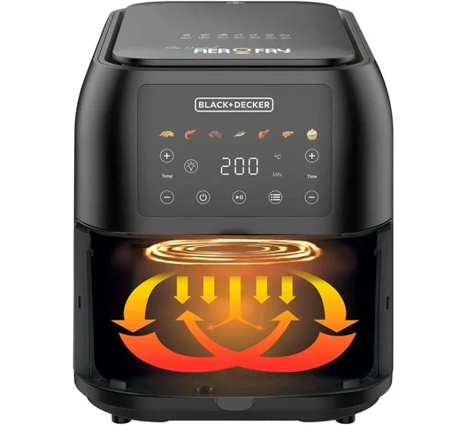 BLACK+DECKER SAF80W-B5 Digital Air Fryer 8L – Rapid Air Technology, Healthy Frying & Large Capacity - Image 5
