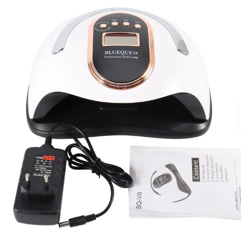 Blueque V8 168W LED Nail Curing Lamp – Professional UV/LED Gel Dryer with Portable Handle, Fast & Even Curing