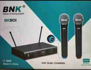 BNK BK801 Professional Wireless VHF Microphone- Provides clear and reliable audio performance for events, presentations, karaoke, and professional sound applications