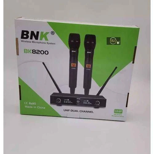 BNK BK8200 Dual Wireless Microphones- Provides clear and reliable audio performance for karaoke, presentations, events, and entertainment use