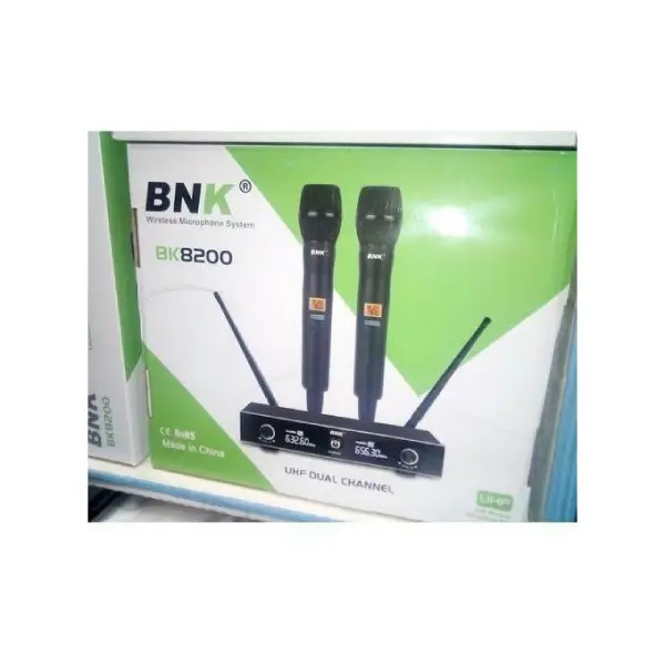 BNK BK8200 Dual Wireless Microphones- Provides clear and reliable audio performance for karaoke, presentations, events, and entertainment use - Image 2