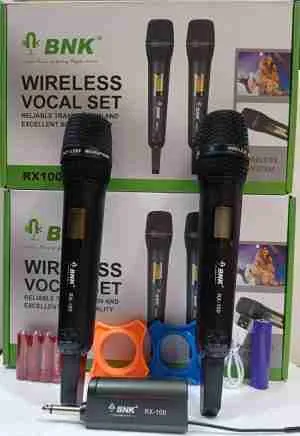 BNK RX-100 Dual Wireless Microphone System- Provides clear audio transmission and reliable wireless performance for presentations, recording, interviews, and live events - Image 2