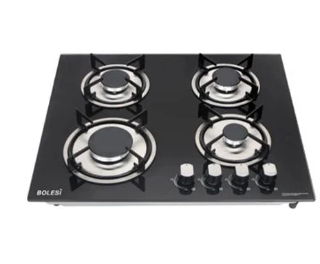 Bolesi HB46004 4 Gas Burner Tempered Glass Built-In Hob – Efficient Cooking, Durable & Stylish Design